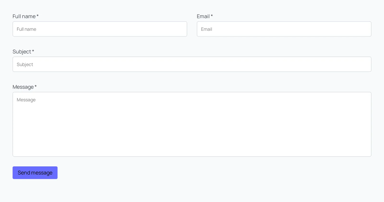 Contact form block example