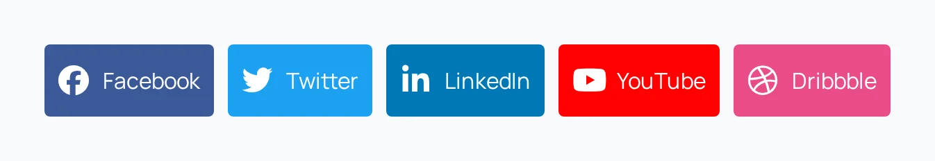Social icons block example